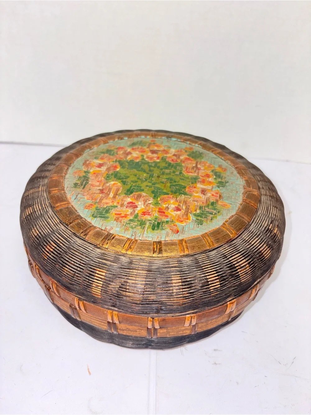 Vintage Chinese Sewing Basket